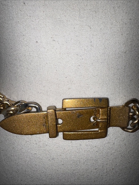 Vintage 1968–1976 Double‑Strand Chain Belt • Frame & Tongue Buckle • 30\